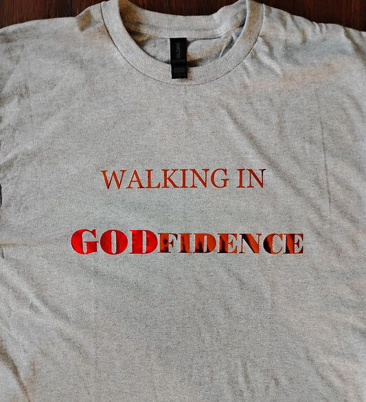Walking in GODFidence Tee — Holographic Edition