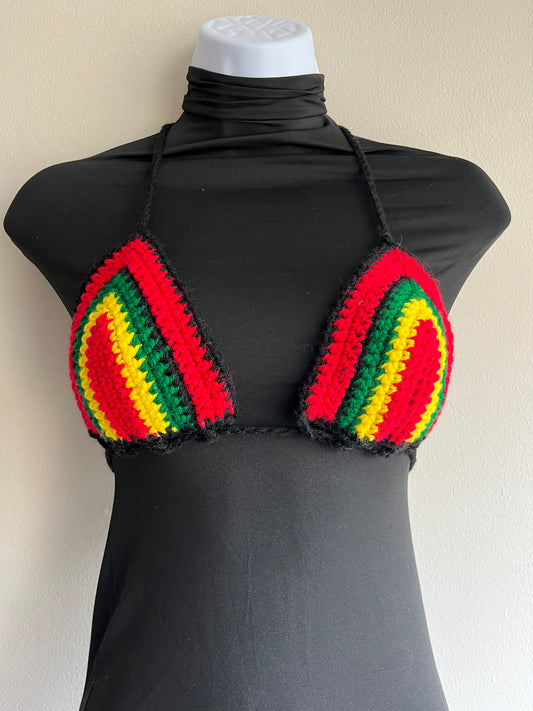 Pan-African Power Crochet Bikini Top (Made to Order)