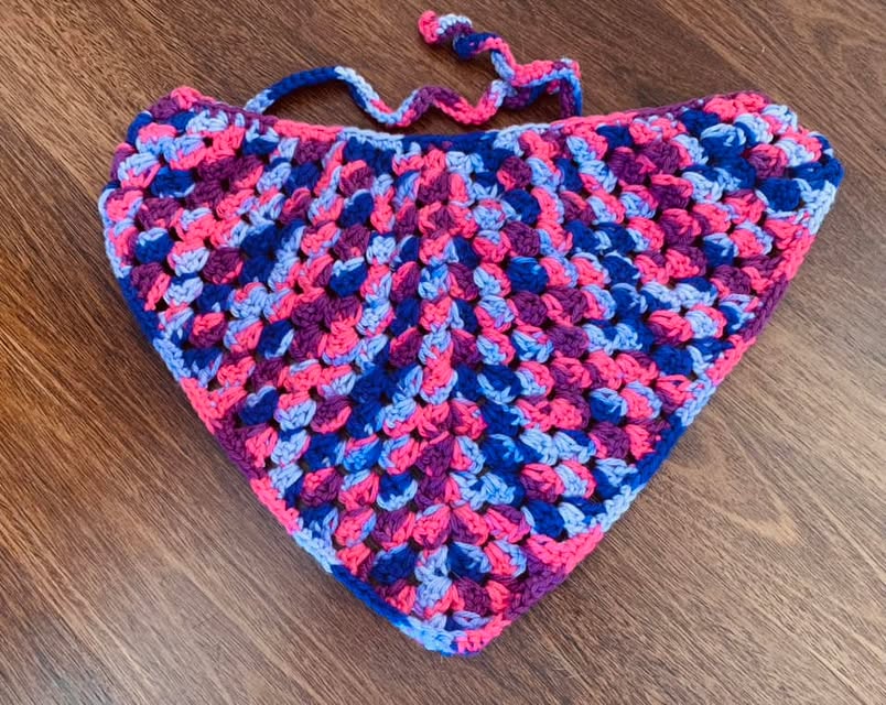 Blush Shells Crochet Bandana